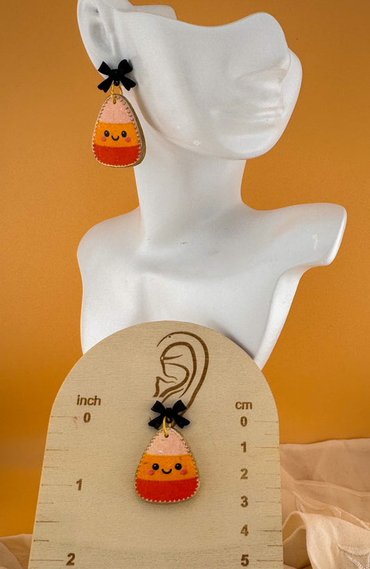 Sweet Little Candy Corn drop earrings