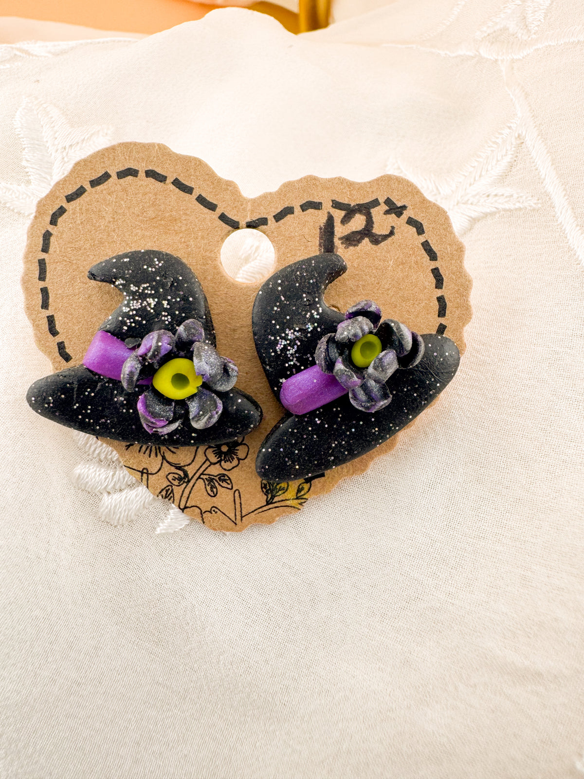 Wicked Bloom Witch Hat studs