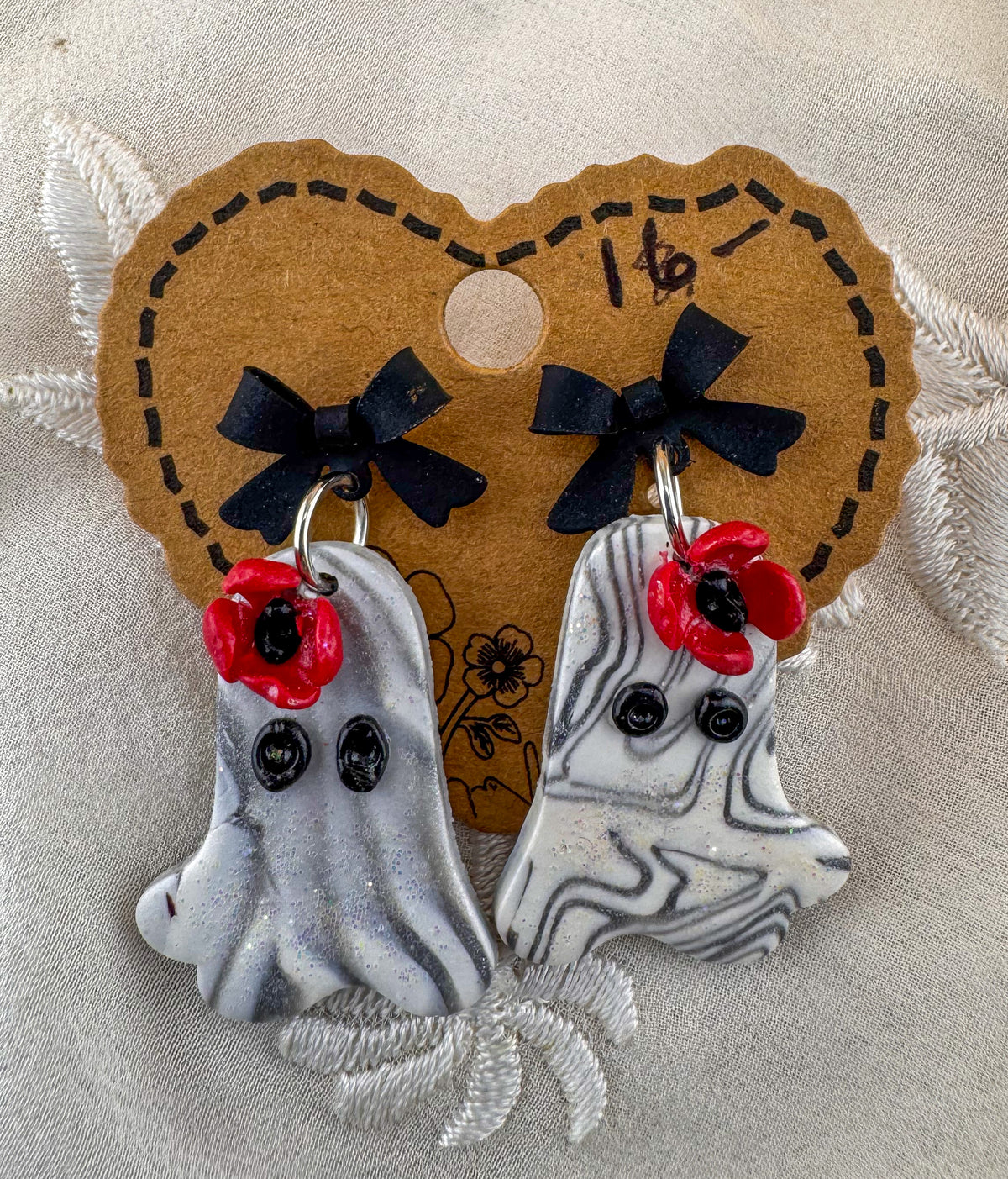 Boo and Bloom Ghost Drop earrings