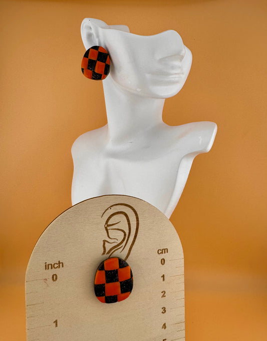 Pirate Pride Checkerboard Stud earrings
