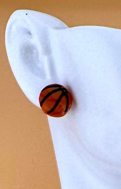 Mini Basketball Stud Earrings