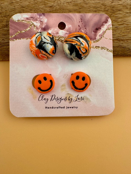 Orange and Black School Spirit Duo 🧡 🖤