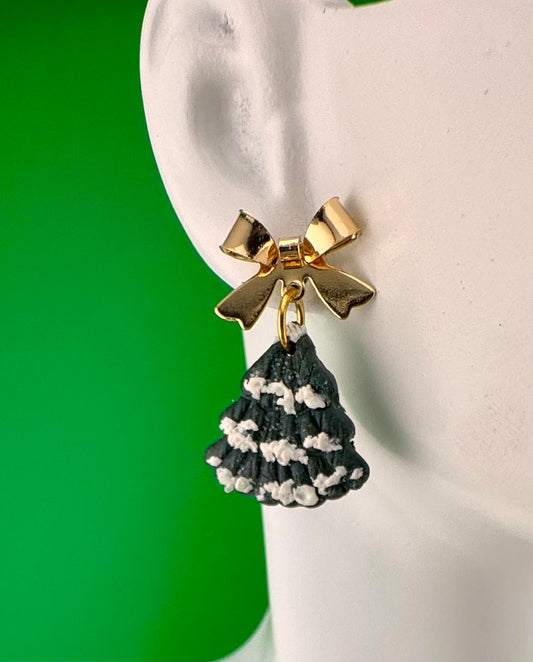 Snow Kissed Christmas Tree Earrings